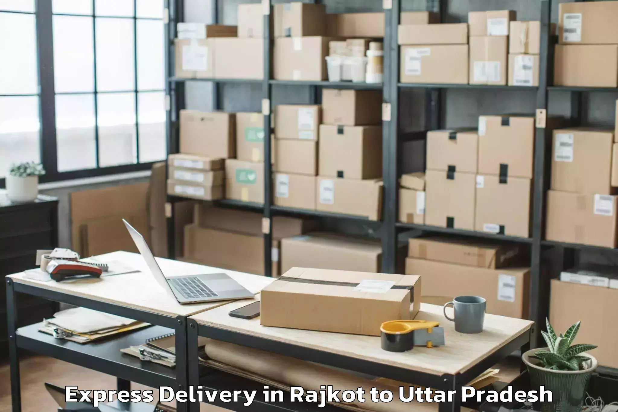 Discover Rajkot to Etawah Express Delivery